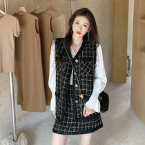 Xiaoxiang air quality Royal sister light cooked wind professional vest skirt Fashion Western style fried street age reduction two-piece suit Female autumn