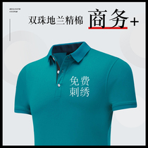 High-end POLO shirt custom work clothes Summer short-sleeved T-shirt custom work clothes cultural shirt pure cotton embroidery printed logo