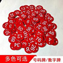 Ring Signage Plastic Keyring Number Label Guesthouse Round Hanging Chain Identification Card Hanger Digital Rental House Door