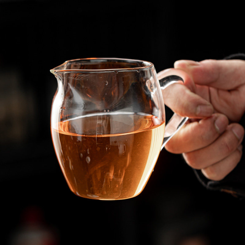 Thickened Heat-Resistant Glass Fair Cup, Transparent Tea Brewing Filter, Kung Fu Tea Set Accessories, Tea Divider, Tea Strainer Set