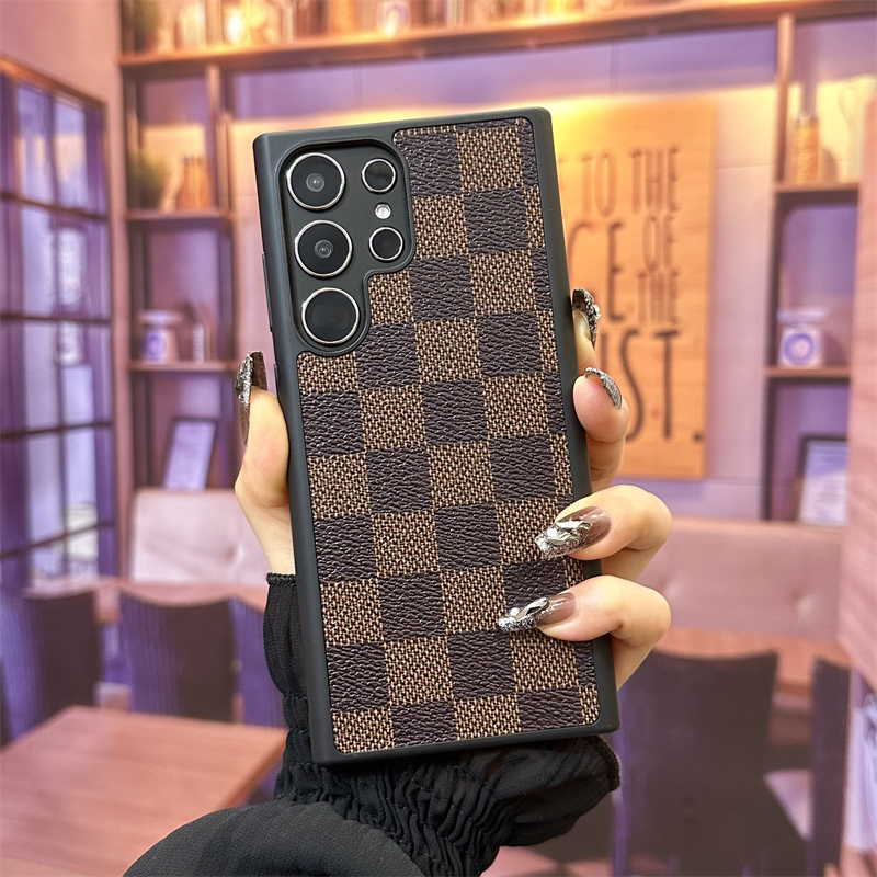 Plaid Pattern Case Suitable for Samsung S23 Ultra, High-End S22 Protective Cover, S23+ Shockproof, S26 Ultra Premium New Model, Galaxy S25U Trendy, S24U for Men and Women, Note 20 Ultra Fashionable