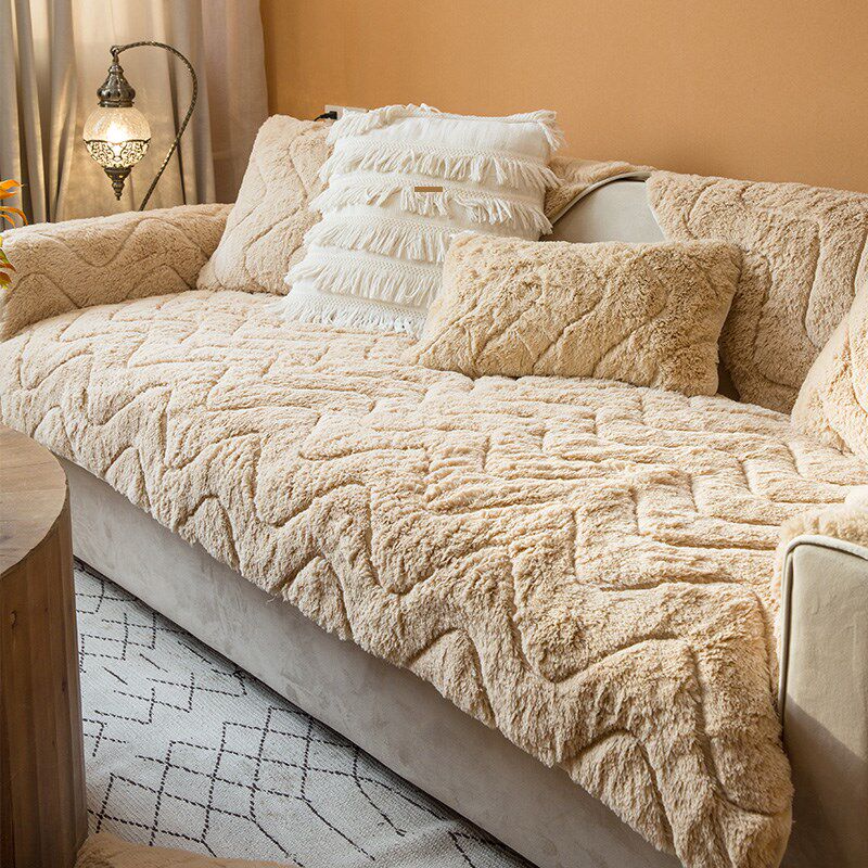 Sofa Cushion Winter Style Light Extravagant plush anti-slip winter cushions Season Universal Minima Modern Cover Cloth Cover Scarves