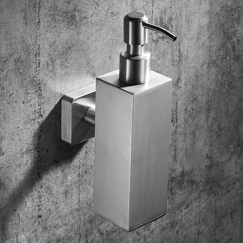 304 stainless steel soap dispenser wall hanging Hotel bathroom hotel bathroom hotel bathroom shampoo shower gel filling press bottle
