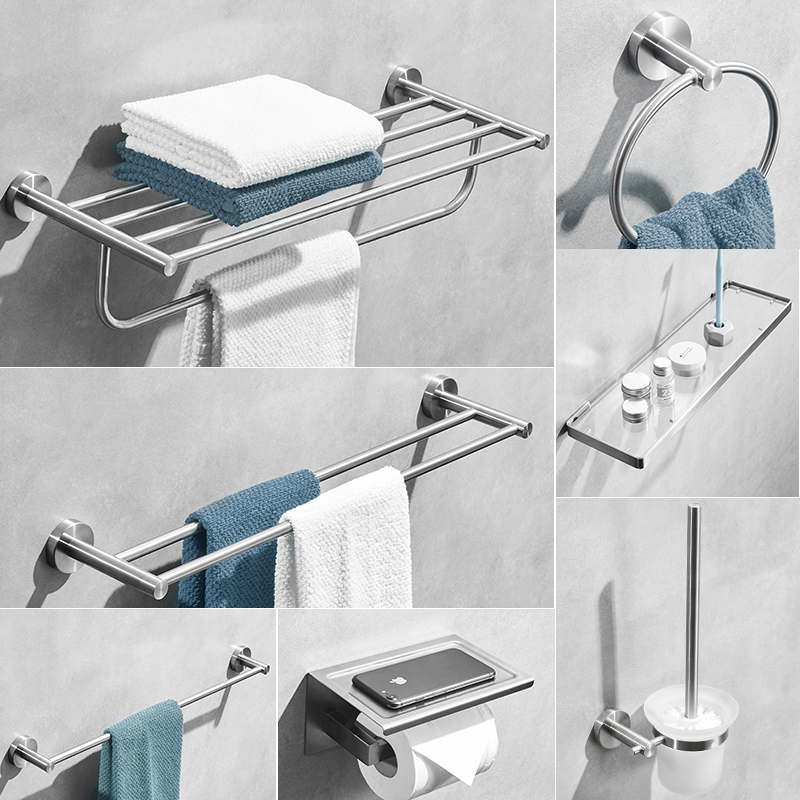 304 stainless steel shelf set bathroom towel towel storage rack bathroom bathroom hardware pendant set