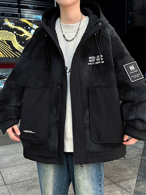 Contrast color splicing jacket for boys and girls in spring and autumn, dirty gray work jacket, handsome and trendy spring coat for boys