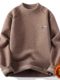 Half turtleneck all-in-one velvet sweatshirt for boys and girls 2025 winter warm base layer thick embroidered inner layer