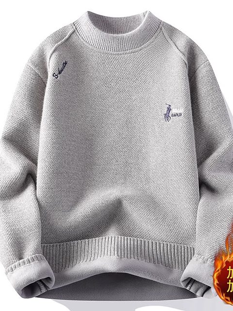 Half turtleneck all-in-one velvet sweatshirt for boys and girls 2025 winter warm base layer thick embroidered inner layer