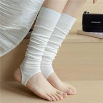 Ballet dancer Pure Cotton Thin with foot Sox sleeves Rear Open Middle Tube Pile Socks socks Air conditioning Warm Legs Feet Sleeve Summer Autumn