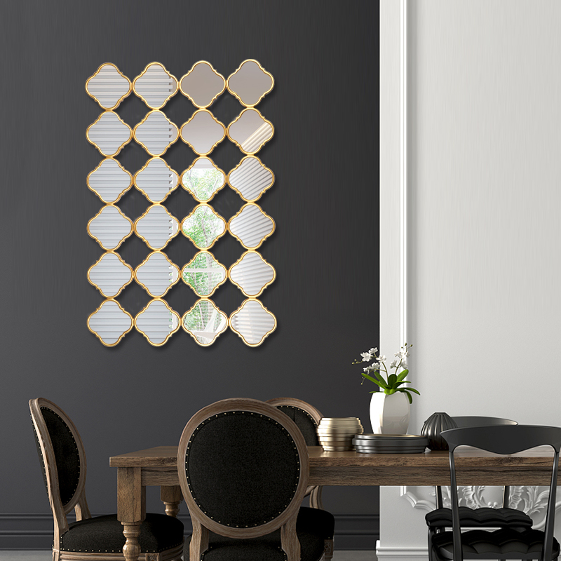 Plum Blossom Combined Dining Side Mirror Modern Creative Mirror Dining Room Sofa Background Wall Wall-mounted Xuanguan Decorative Mirror