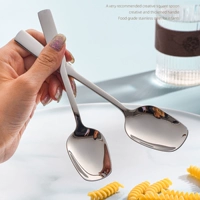 Пищевая класс 316 из нержавеющей стали ложки домашней магазин Shoppy Spoon 18/10 Детская рисовая ложка клык фангбан