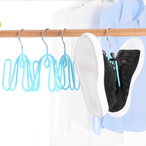 Excellent home multi-purpose shoes and hats 2 sets of light and compact can be stacked solid color multifunctional Sun shoes hanging shoe rack