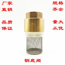 Copper bottom valve filter valve one-way water suction valve mountain spring water filter branch leaf valve 4 minutes 6 minutes 1 inch