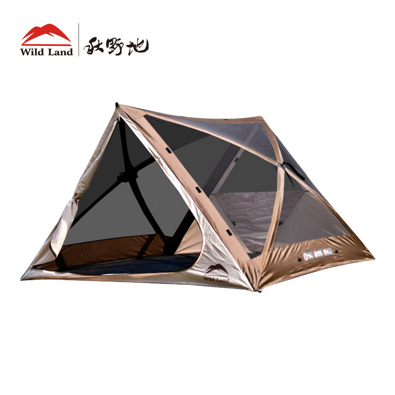 Autumn field nesting automatic speed open exquisite outdoor camping sunshade sunscreen anti-mosquito rainproof multi-person three-way tent