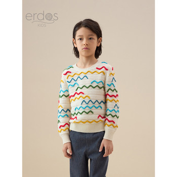 Ordos children's clothing boys and girls cashmere sweaters sweaters autumn and winter new round neck warm sweater inner wear Ordos children's clothing boys and girls cashmere sweaters sweaters autumn and winter new round neck warm sweater inner wear