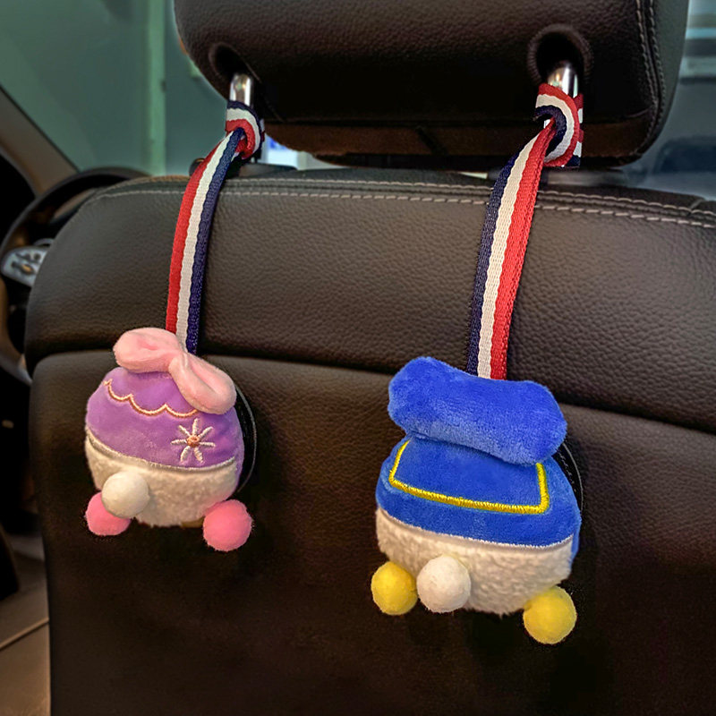 Car hook multi-function cute cartoon duck car seat back car with hook car seat invisible placement hook