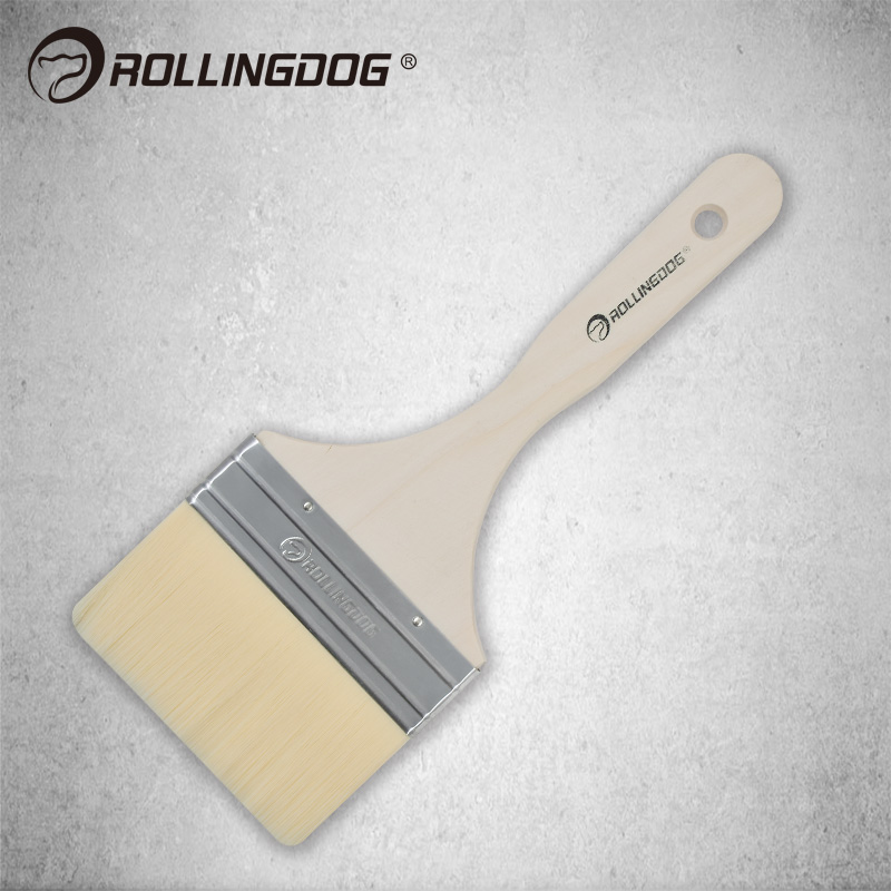 rollingdog rolling dog high quality mixed pure wool brush wood lacquer flat brush paint paint furniture brush