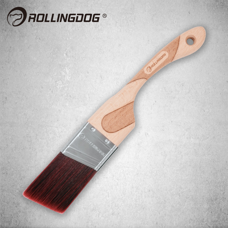 Rolling Dog Profiled Handle Mill Tip Wire Brush Bevelled Mouth Long Handle Imported Paint Water-based Paint Brush Wall 10273