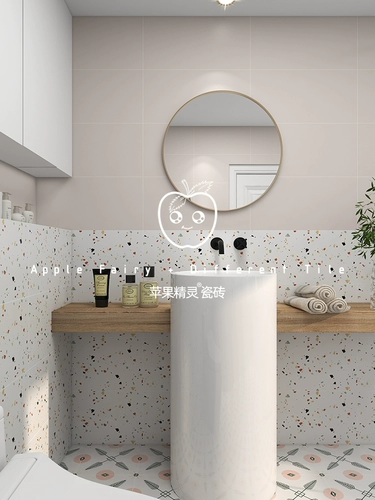 Apple Elf Tile 300x600 Moni Micro Cement мягкий светлый цвет цвета стены мост мост ванная плитка сеть красная