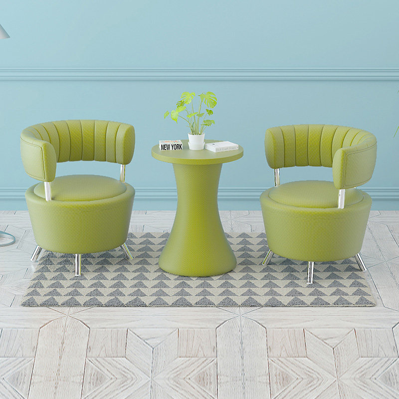 Internet celebrity balcony indoor leisure three-piece coffee table combination table and chair small apartment modern minimalist girl's small sofa