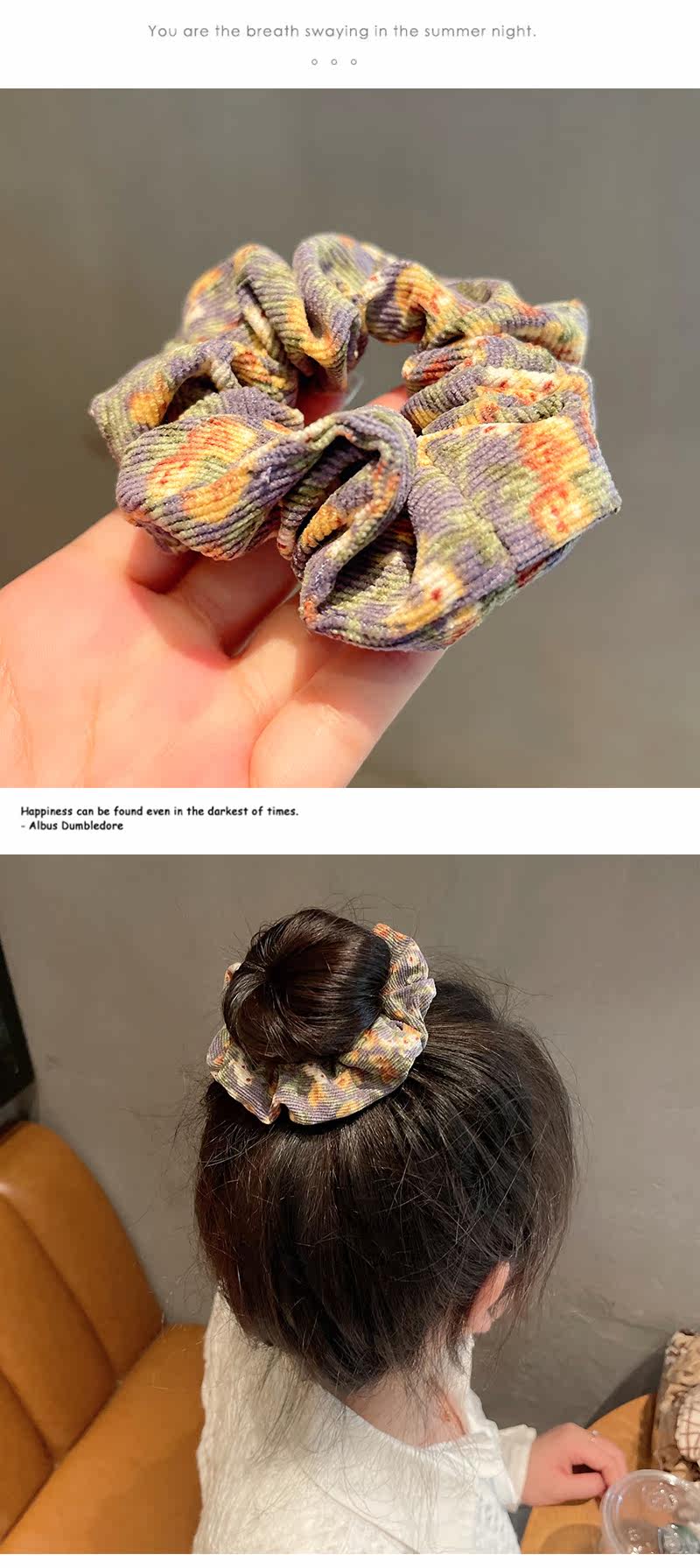 A very retro autumn and winter large intestine hair tie ~ French classic pig large intestine hair band and simple Korean hair tie pic 5