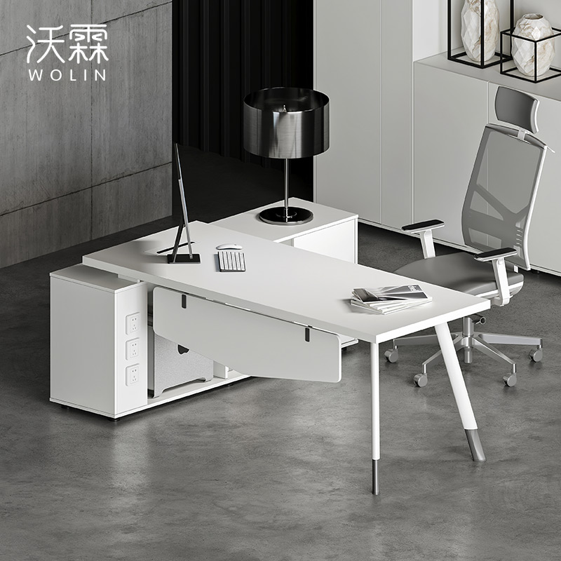 Boss Desk Brief Modern Nordic Single Manager Supervisor Bantai Office Furniture Computer Table And Chairs Combination