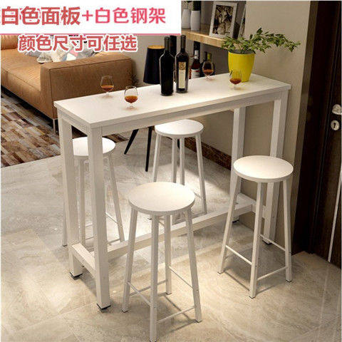 cy home bar table living room compartment strip minimalist dining table leaning against wall milk tea shop bar table and chairs modern high foot table