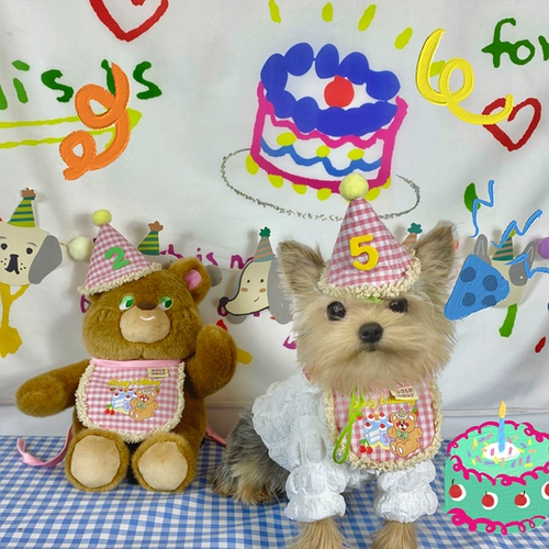 Ретро комплект, слюнявчик, нагрудник, шапка, подарок на день рождения, с медвежатами, наряжаться