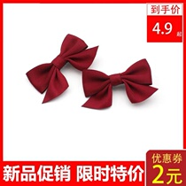 Korean childrens hair accessories Girl princess red small bow hair clip Baby cute side clip Little girl bangs clip
