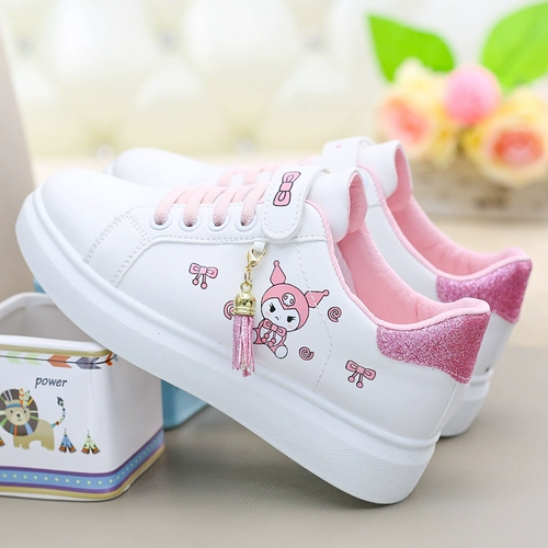 Белая обувь, детская спортивная повседневная обувь для отдыха, кроссовки, осенняя, тренд сезона