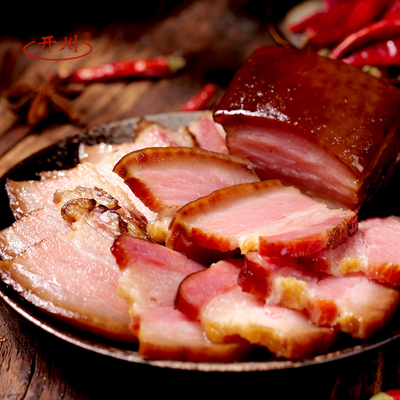 Open State Zhengzong Meat Chongqing Farmhouse Homemade Smoked Salted Meat Five Flowers Wood Fire Pickled Meat 450g Qianjiang Food