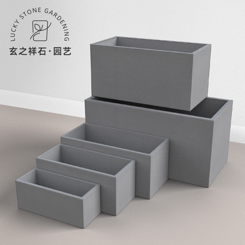 Xuanzhi Xiangshi rectangular cement flowerpot large long magnesium mud flower box flower trough planting box green bonsai simple