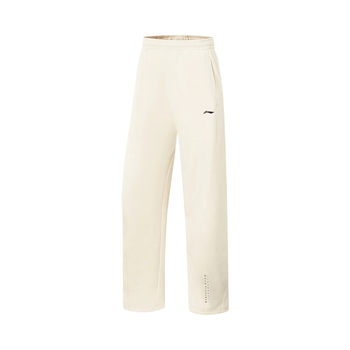 Li Ning Slim-Fit Women's Sports Pants 2025 Autumn and Winter Loose Fleece-Lined Warm Straight-Leg Knit Sweatpants Aklve16