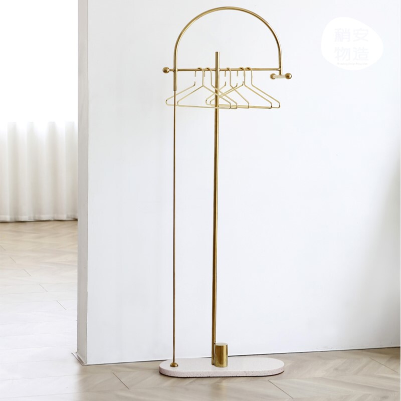 Shaoanwu Made a Floor-Standing Coat Rack with a Bag, ins Bedroom French Light Luxury Minimalist Storage Nordic Stainless Steel Shaoanwu Made a Floor-Standing Coat Rack with a Bag, ins Bedroom French Light Luxury Minimalist Storage Nordic Stainless Steel