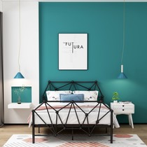 Modern simple luxury European style iron bed apartment rental house master bedroom second bedroom metal bed net red thick double bed