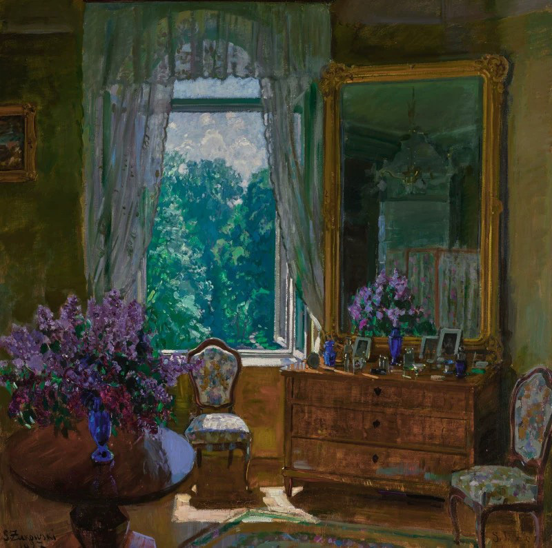[Poland] Stanislaw Zukowski Oil Painting Art Picture Material