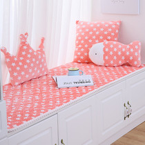Minimalist modern new floating window cushion windowsill pad bedroom balcony cushion subnet red princess tatami mat set to do