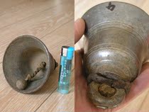 Time Out Hall WG04-Early round button Kokou ancient bell style with Peering number white rattle bronze bell ancient playing antique bronze