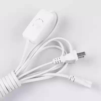 Power switch desk lamp with plug wire double-cut dimming button switch white black foot wall lamp holder