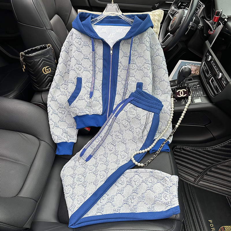Women's Sportswear Set 2026 New Spring and Autumn Trendy Street Style Fashionable European Brand Sweatshirt Casual Two-Piece Set