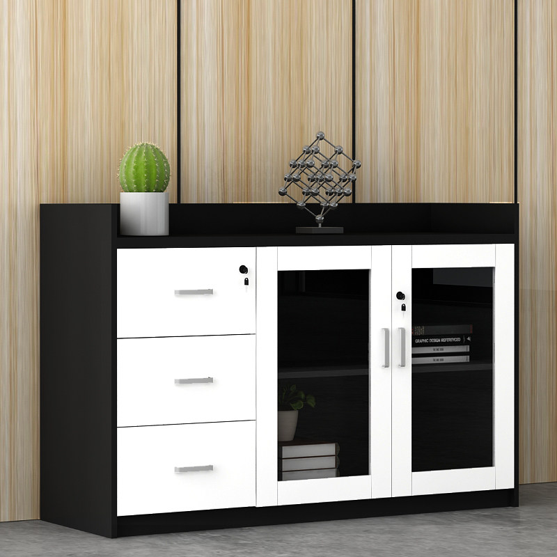 Office furniture tea cabinet simple modern storage cabinet office pantry file low cabinet floor cabinet against the wall side cabinet