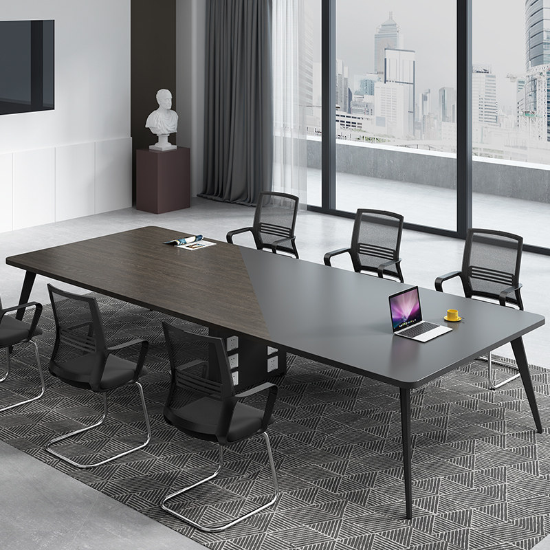 Office Furniture Conference Table Long Table Desk Brief Modern Meeting Room Table And Chairs Combined Strip Table Big Negotiation Table-Taobao