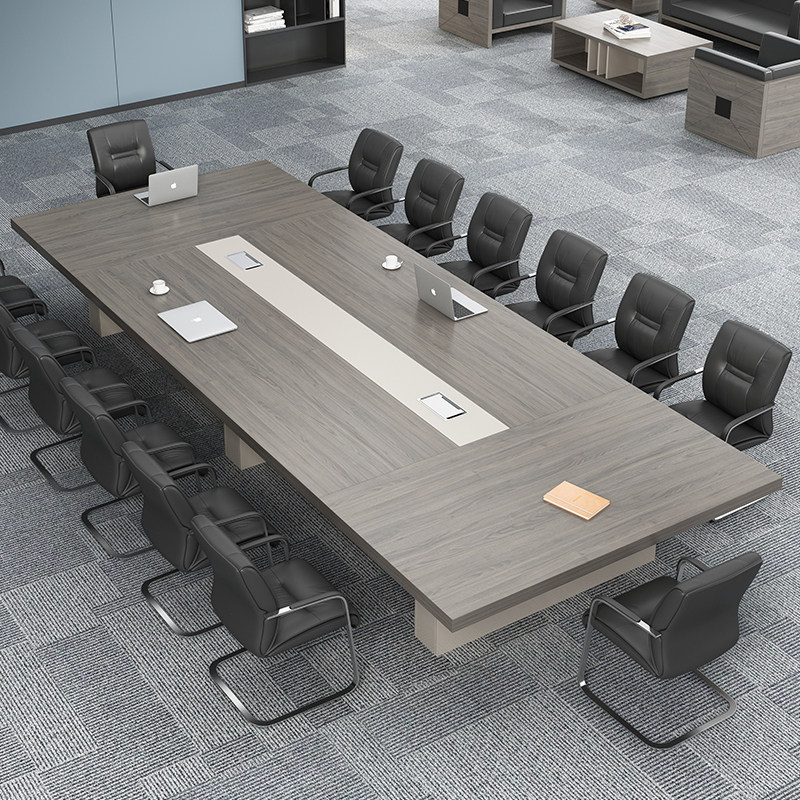 Conference table long table brief modern long strip table large negotiating table and chairs combination bench training table office furniture