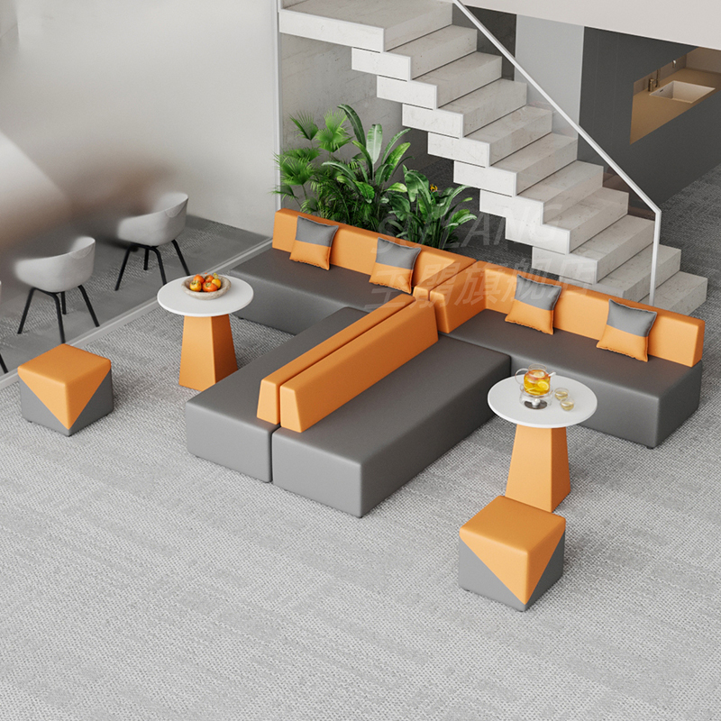 Reception Sofa Office Business Lounge Area Meeting Leisure Tech Fabric Training Institution Coffee Table Set Reception Sofa Office Business Lounge Area Meeting Leisure Tech Fabric Training Institution Coffee Table Set