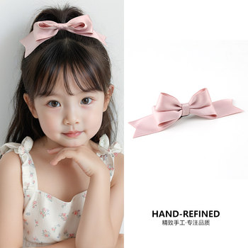 Children's hair accessories for women, versatile temperament, princess bow hairpins, girls' headwear, girls' top clips, duckbill clips, hair accessories