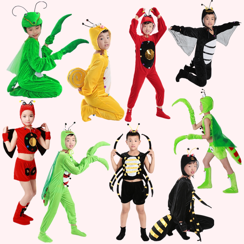 Mantis Costume Children's Cartoon Animal Grasshopper Locust Ladybug Spider Fly Cricket Dance Performance Costume