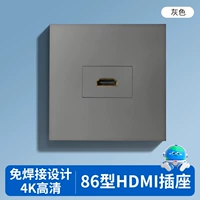 Панель HDMI HD, серый, прямой штекер