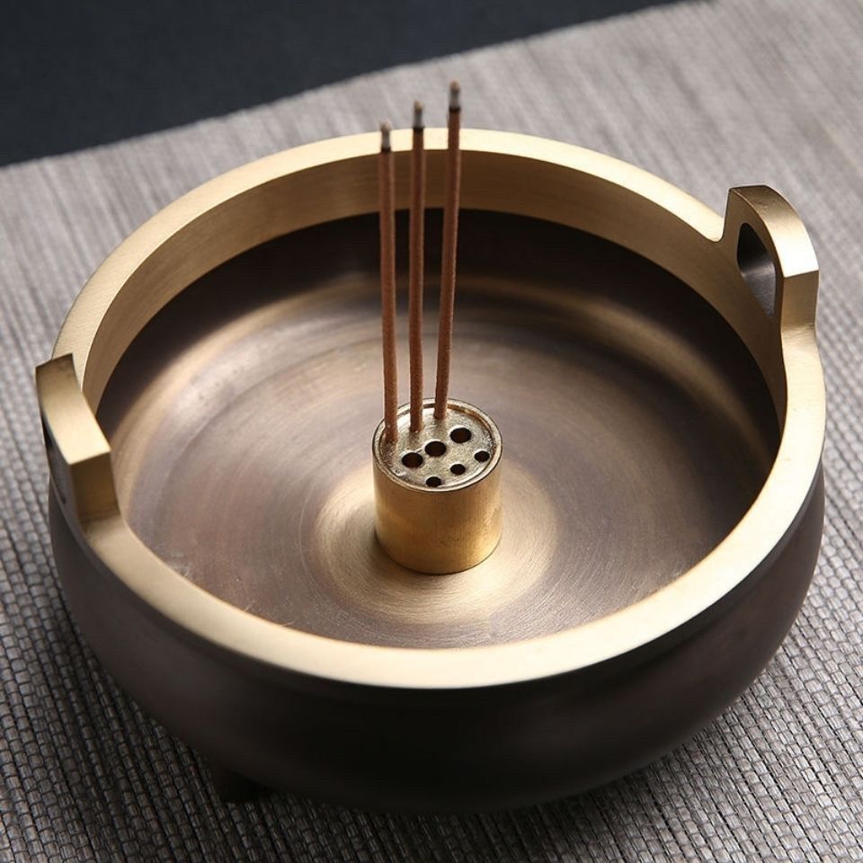 Pure bronze incense stove number Xuande stove Home Incense Stove Retro tea Incense Furnace Indoor for Buddhist Lotus Honolulu-Taobao