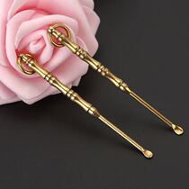 Shit Pure Brass Brass Craft Cleaner Red Copper Sub for handmade copper digging ear spoons) holed up for home old fashioned