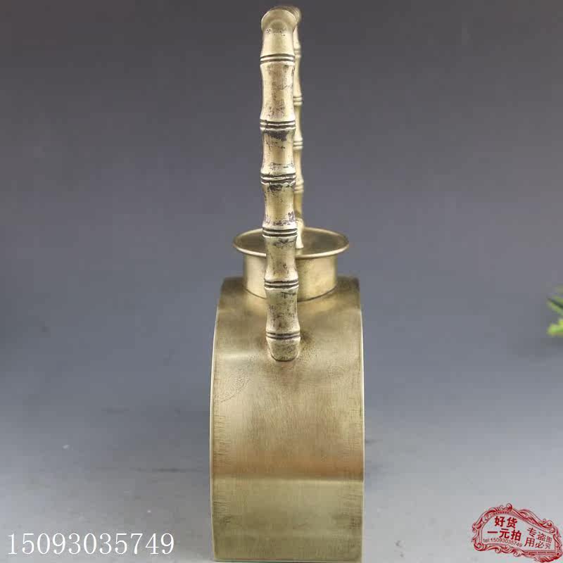 Slave Hall Ancient Play Bronze Ware Collection Craft Gift Bamboo Festival Tit Beam Pot double fish Four Seasons Ping An jug Kettle Copper