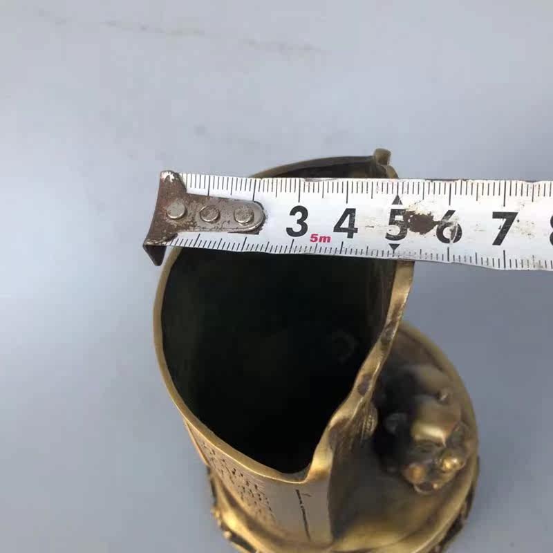 Subordination Hall 100 Shou pen holder pen holder Great Qing Reancient Republic of China Bronze Ware Creative Home Craftsmanship Retro